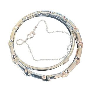 Anne Klein Silver Tone three stackable Bracelets